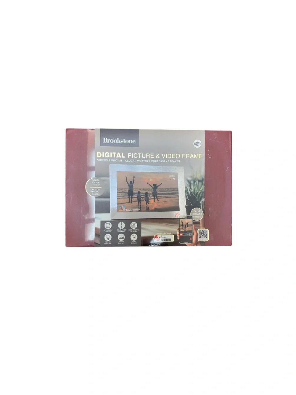 Brookstone 10” WiFi Digital Picture & Video Frame 32GB Touchscreen NEW in Box